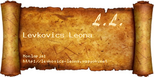 Levkovics Leona névjegykártya